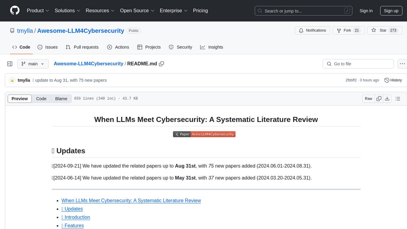 Awesome-LLM4Cybersecurity Screenshot