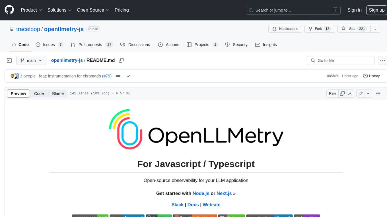 openllmetry-js Screenshot