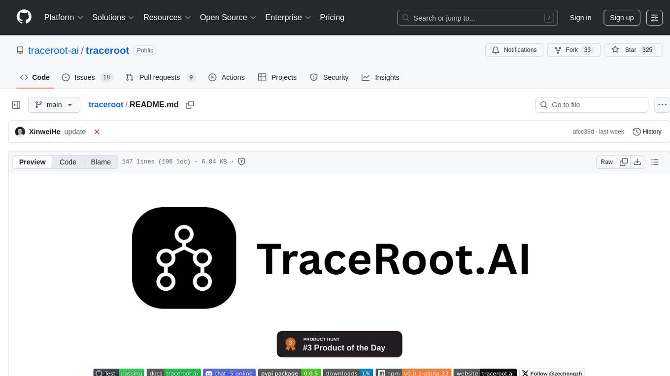 traceroot Screenshot