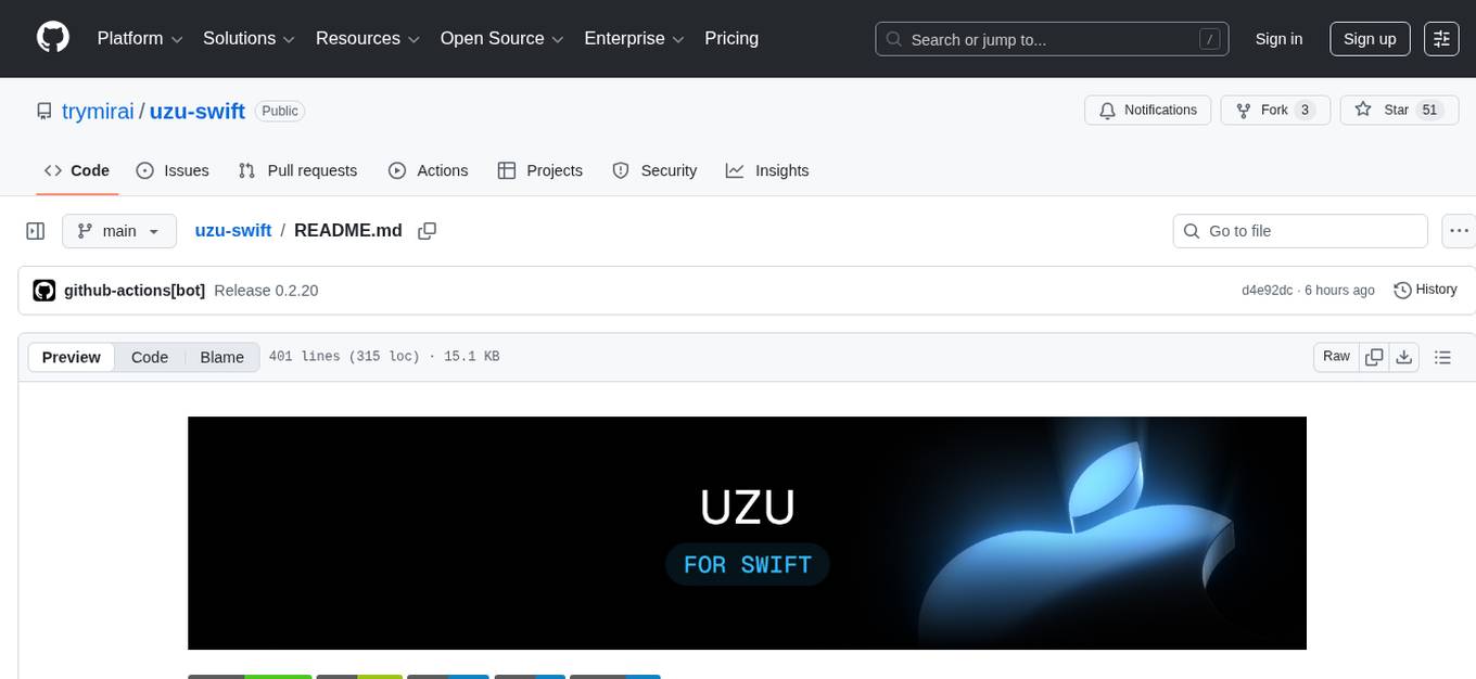 uzu-swift Screenshot