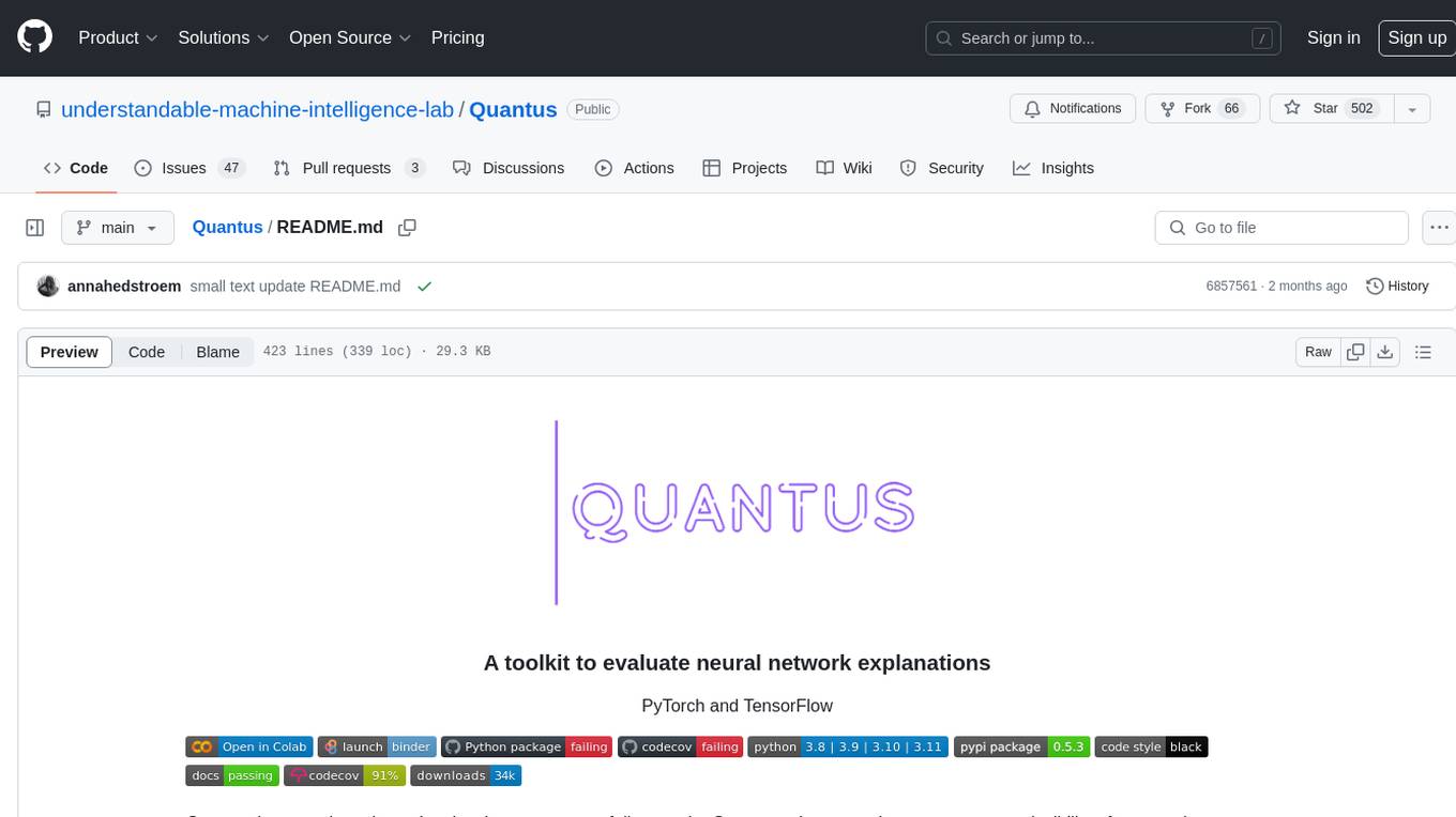 Quantus Screenshot