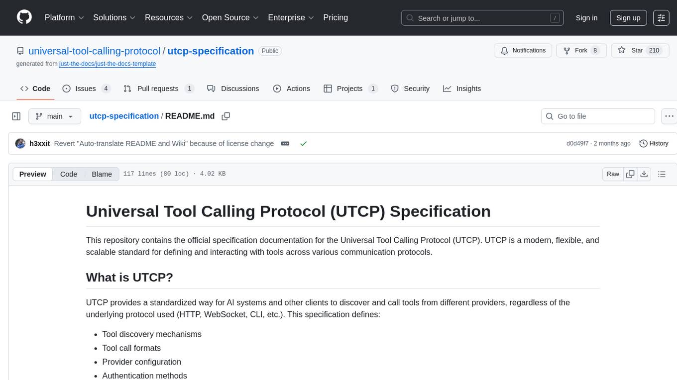 utcp-specification Screenshot