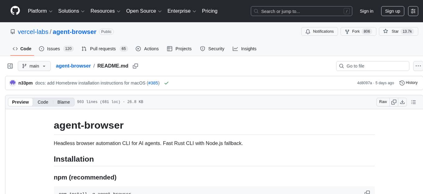 agent-browser Screenshot