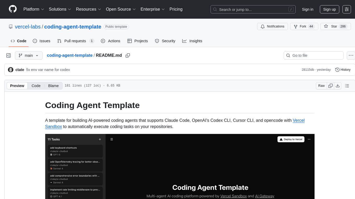 coding-agent-template Screenshot