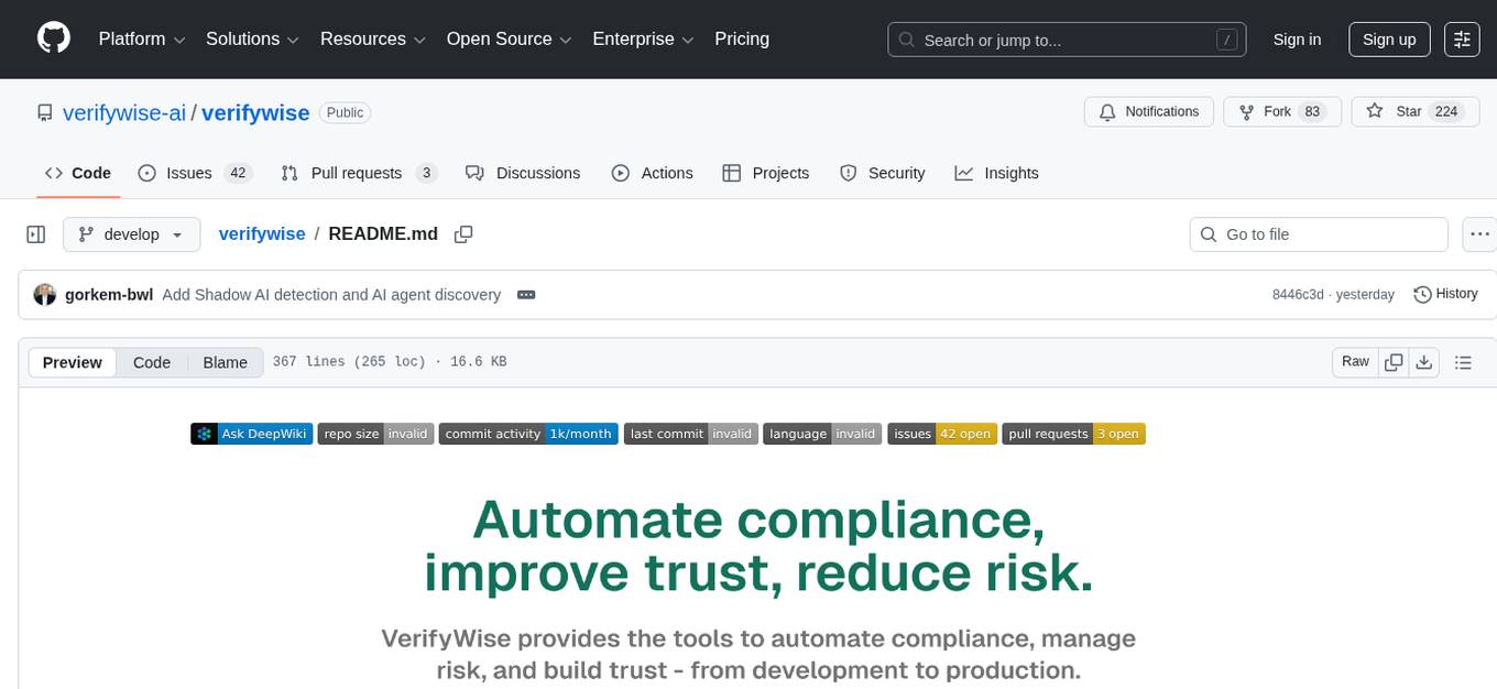 verifywise Screenshot