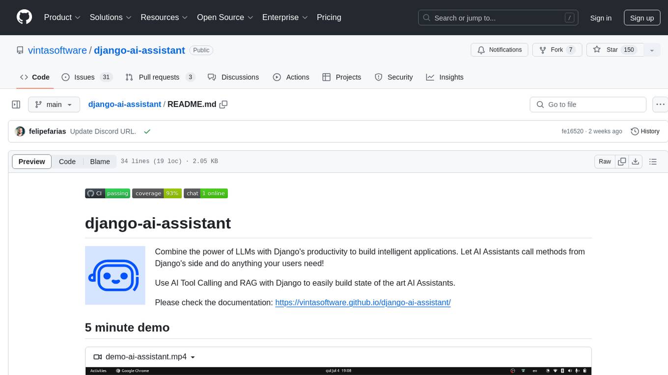 django-ai-assistant Screenshot