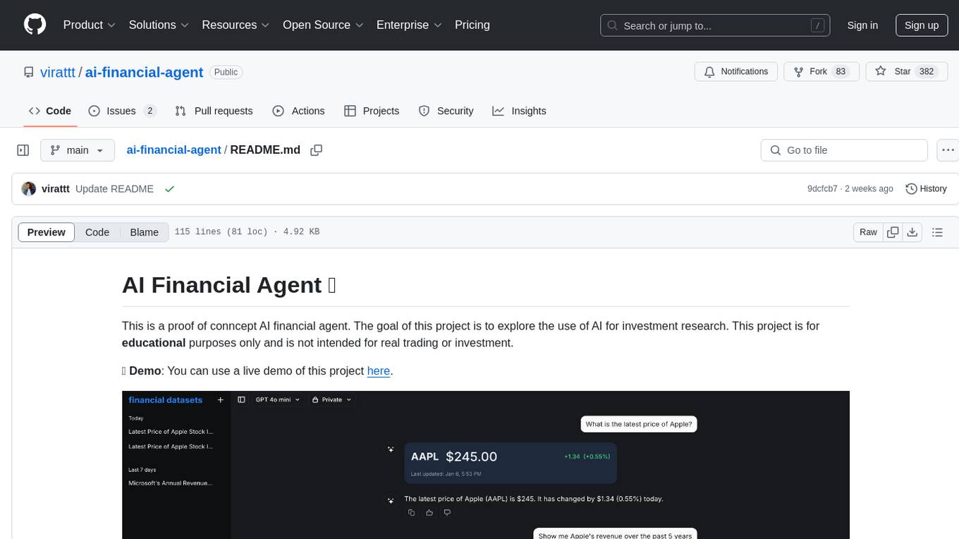 ai-financial-agent Screenshot