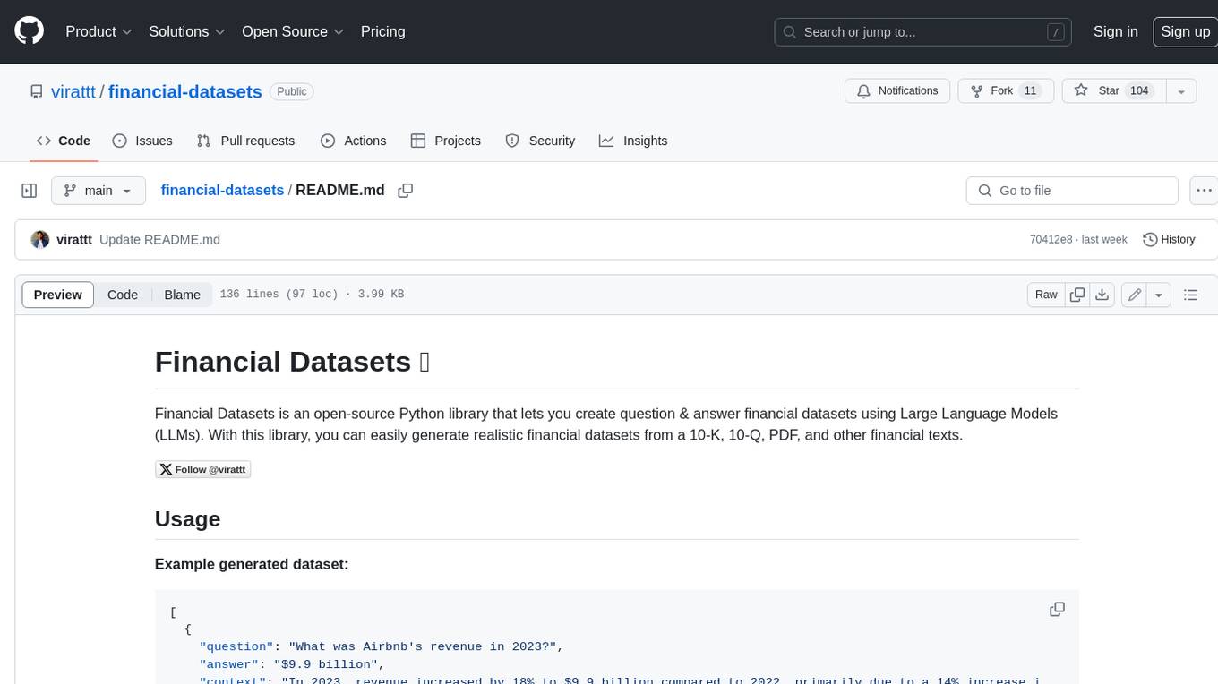 financial-datasets Screenshot