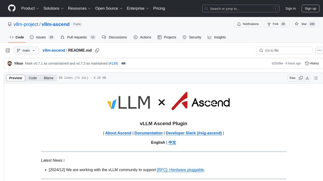 vllm-ascend Screenshot