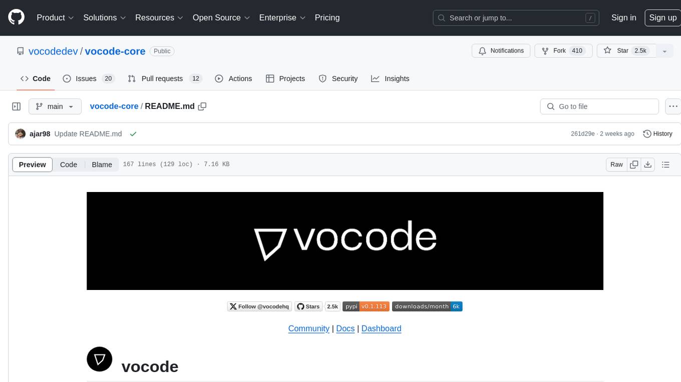 vocode-core Screenshot