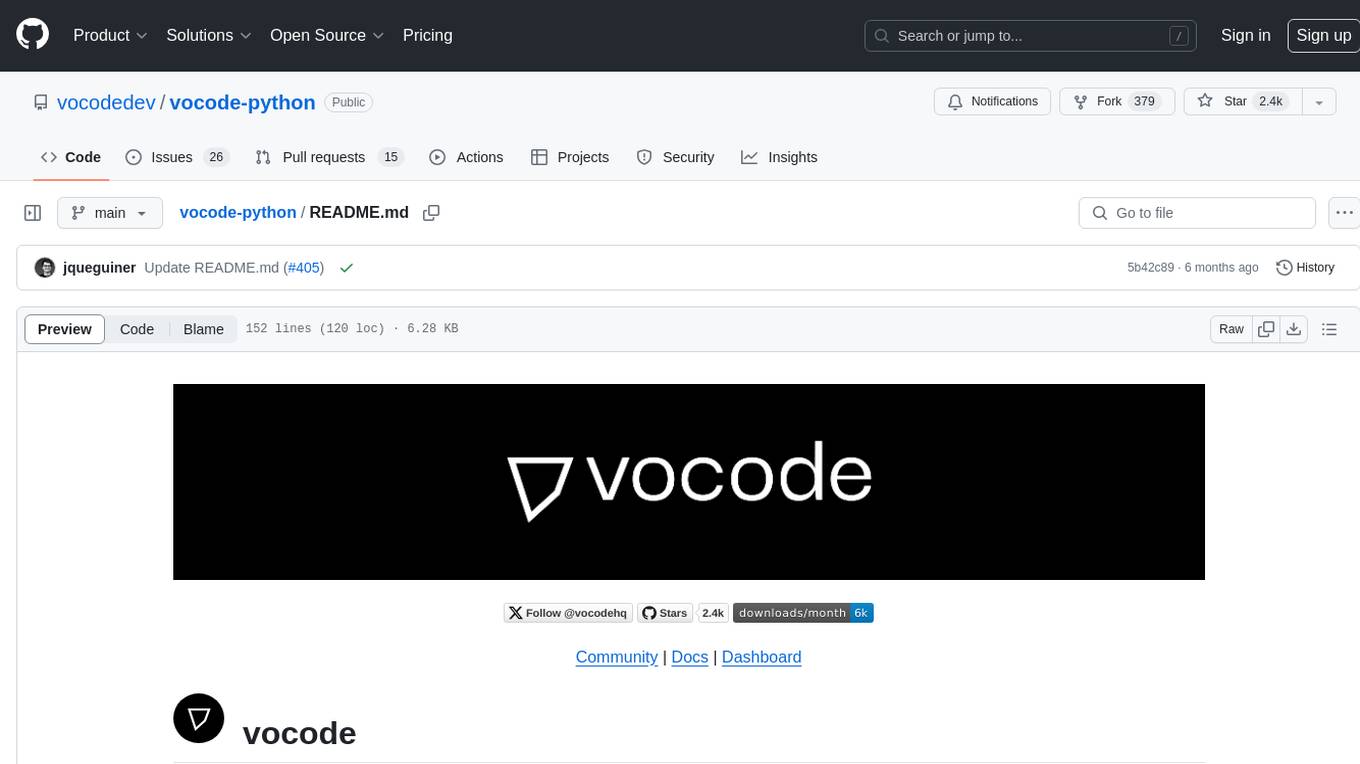 vocode-python Screenshot