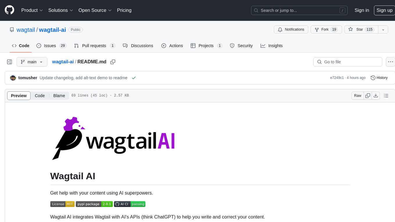 wagtail-ai Screenshot