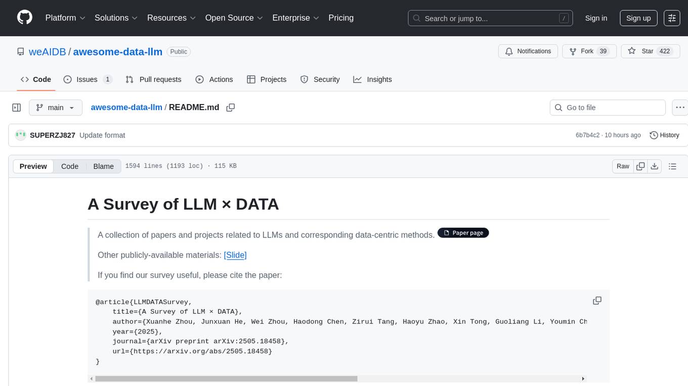 awesome-data-llm Screenshot