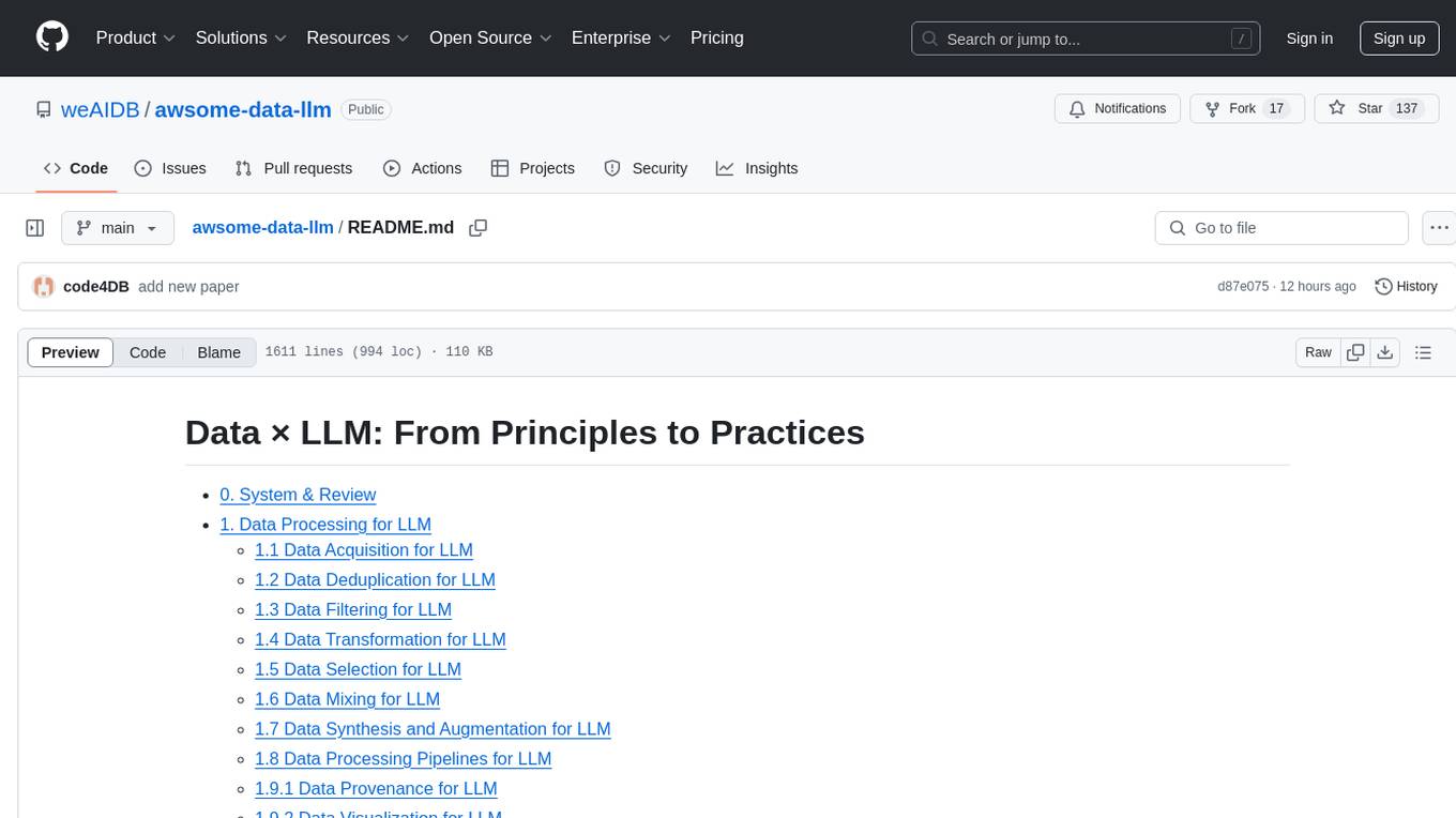 awsome-data-llm Screenshot