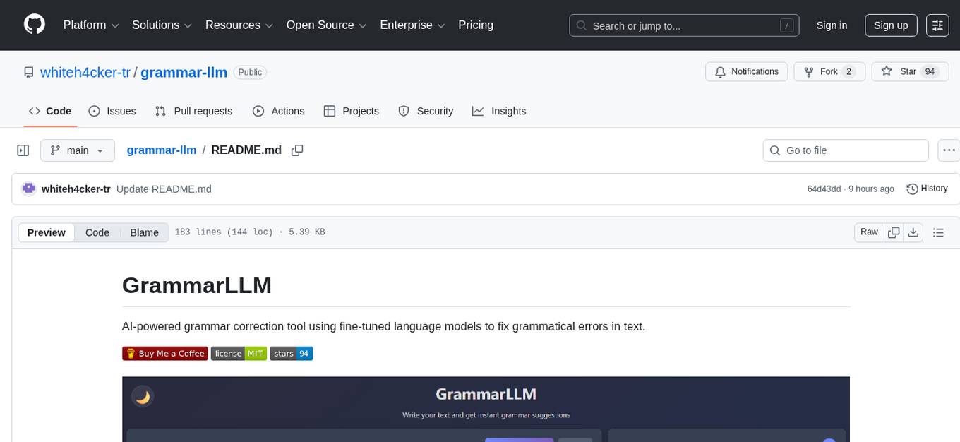 grammar-llm Screenshot