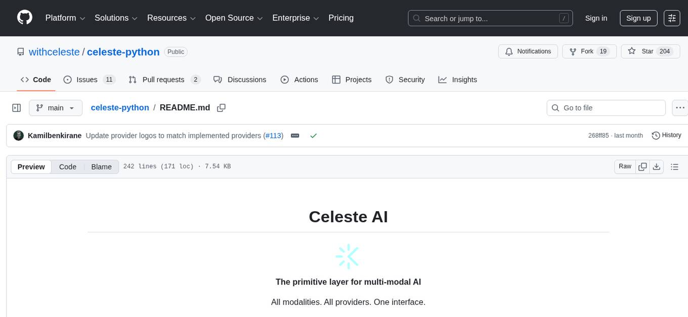 celeste-python Screenshot
