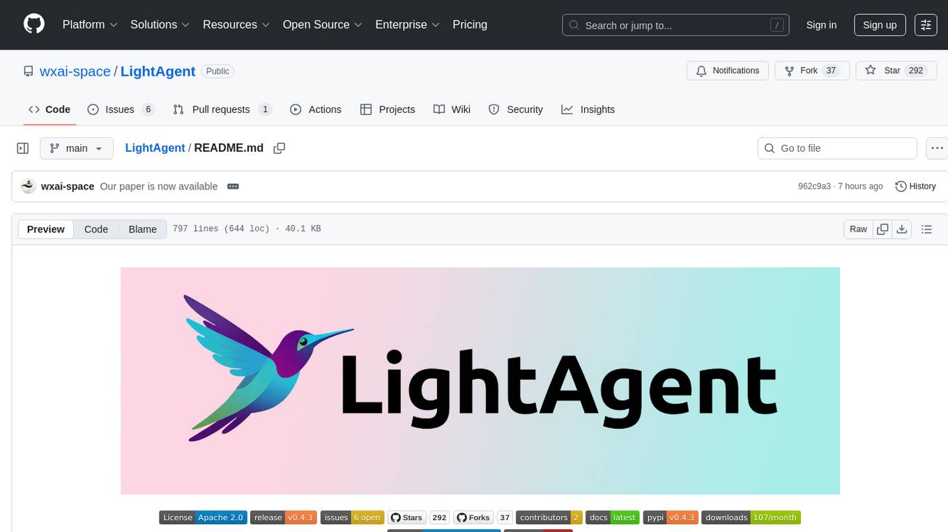 LightAgent Screenshot