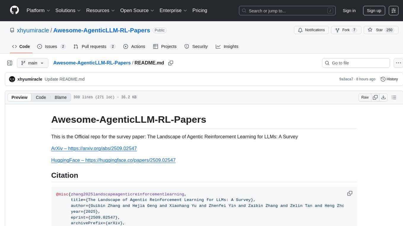 Awesome-AgenticLLM-RL-Papers Screenshot
