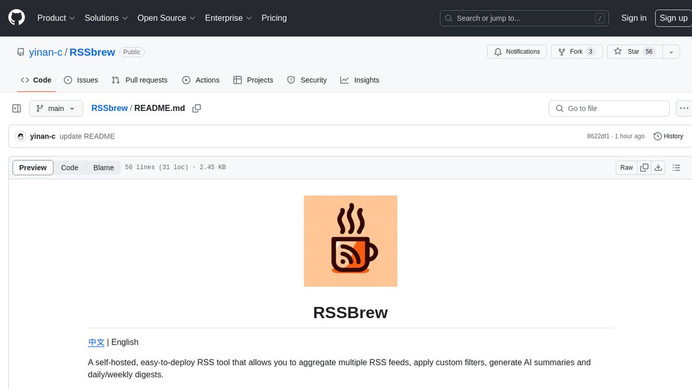 RSSbrew Screenshot