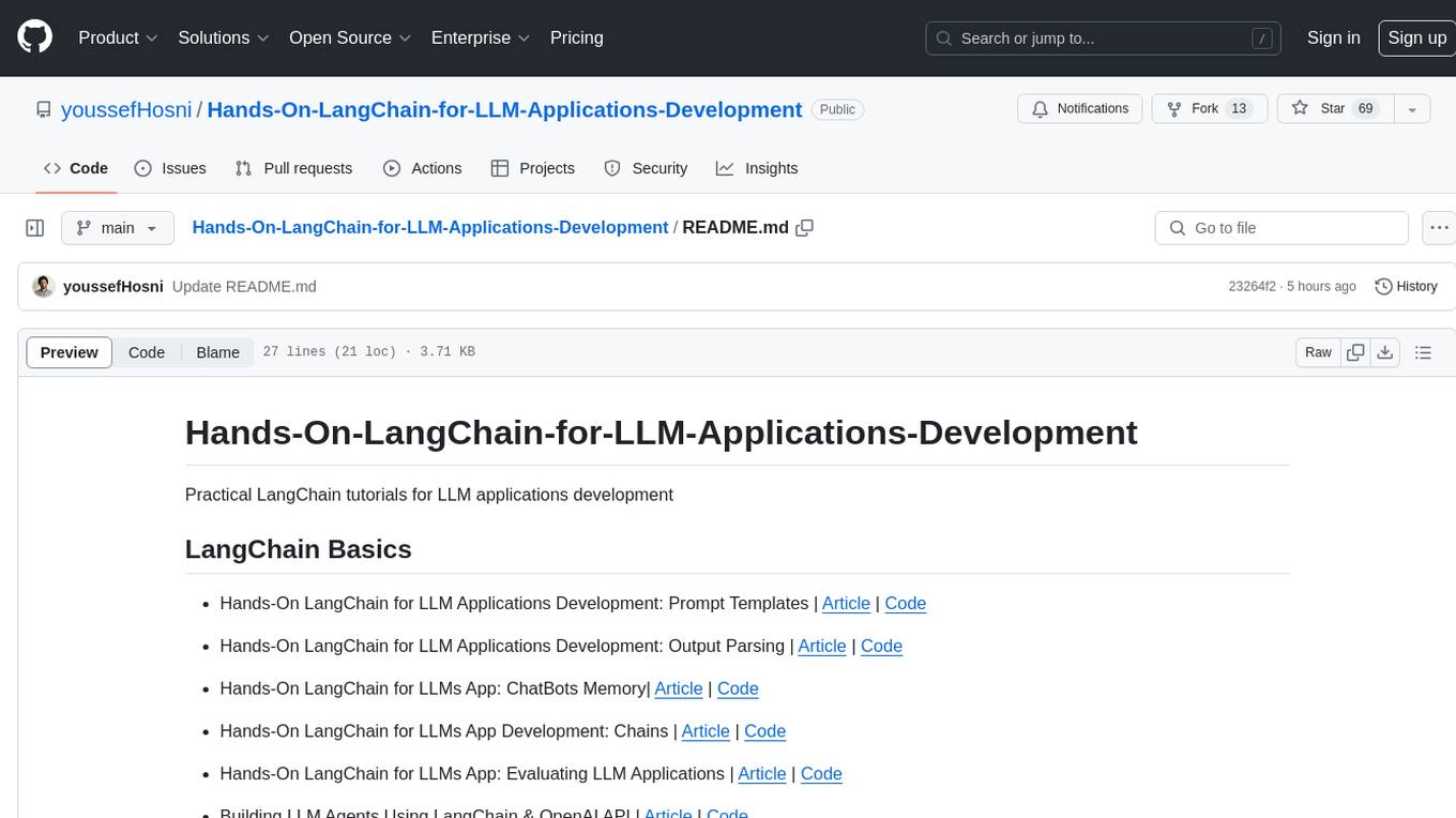 Hands-On-LangChain-for-LLM-Applications-Development Screenshot