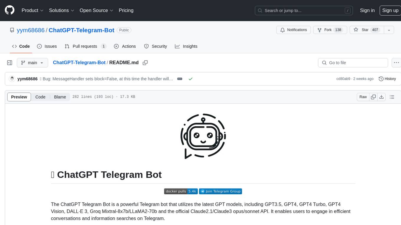 ChatGPT-Telegram-Bot Screenshot