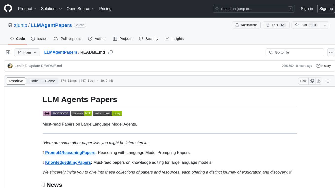 LLMAgentPapers Screenshot