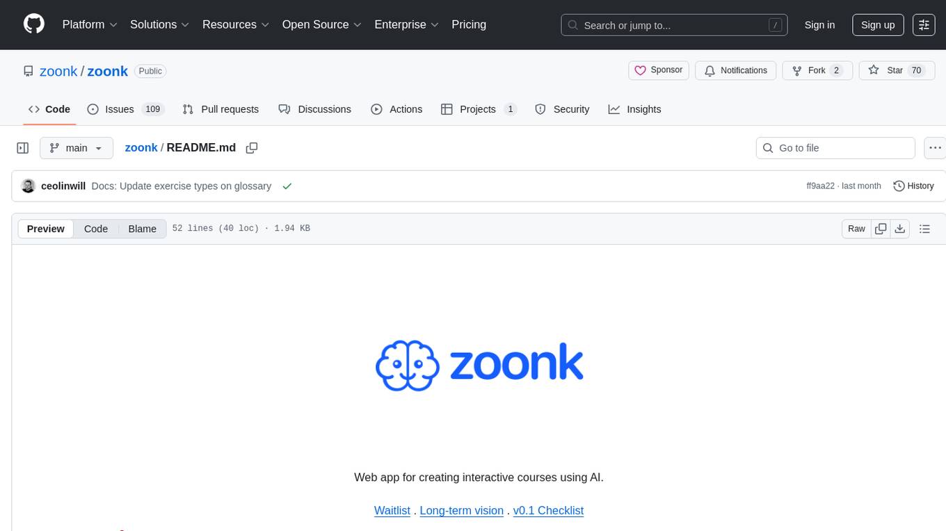 zoonk Screenshot