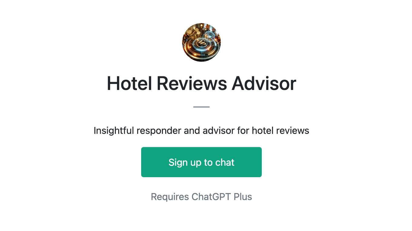 Hotel Reviews Advisor Screenshot