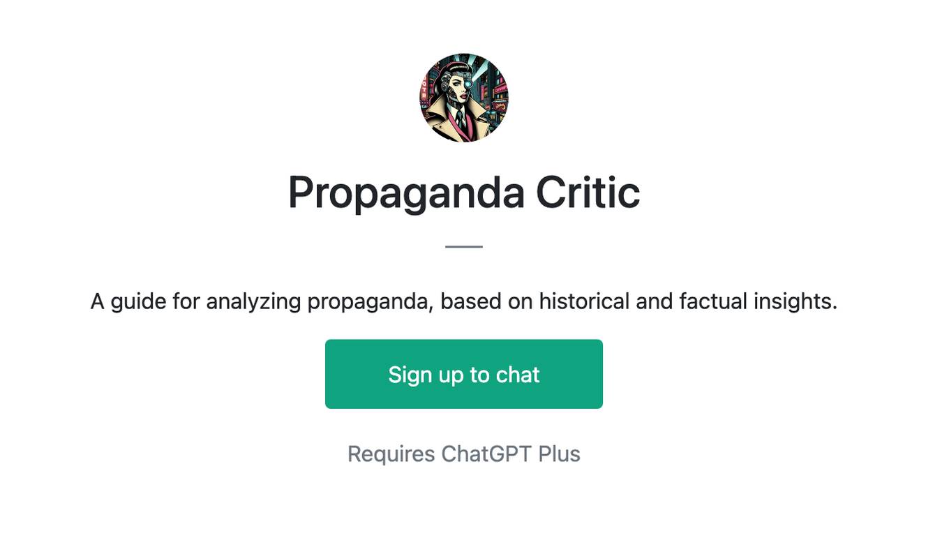 Propaganda Critic Screenshot