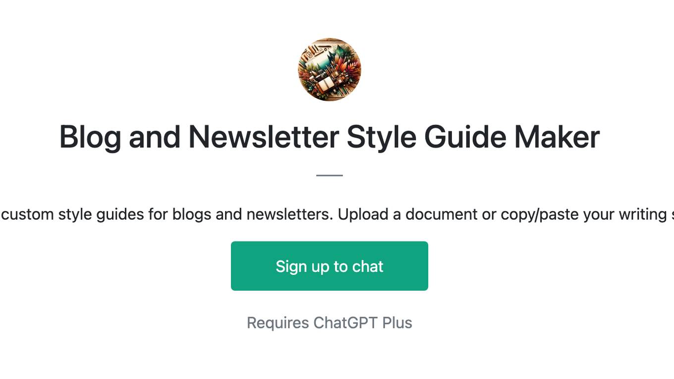 Blog and Newsletter Style Guide Maker Screenshot