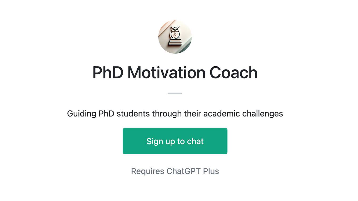 PhD Motivation Coach Screenshot