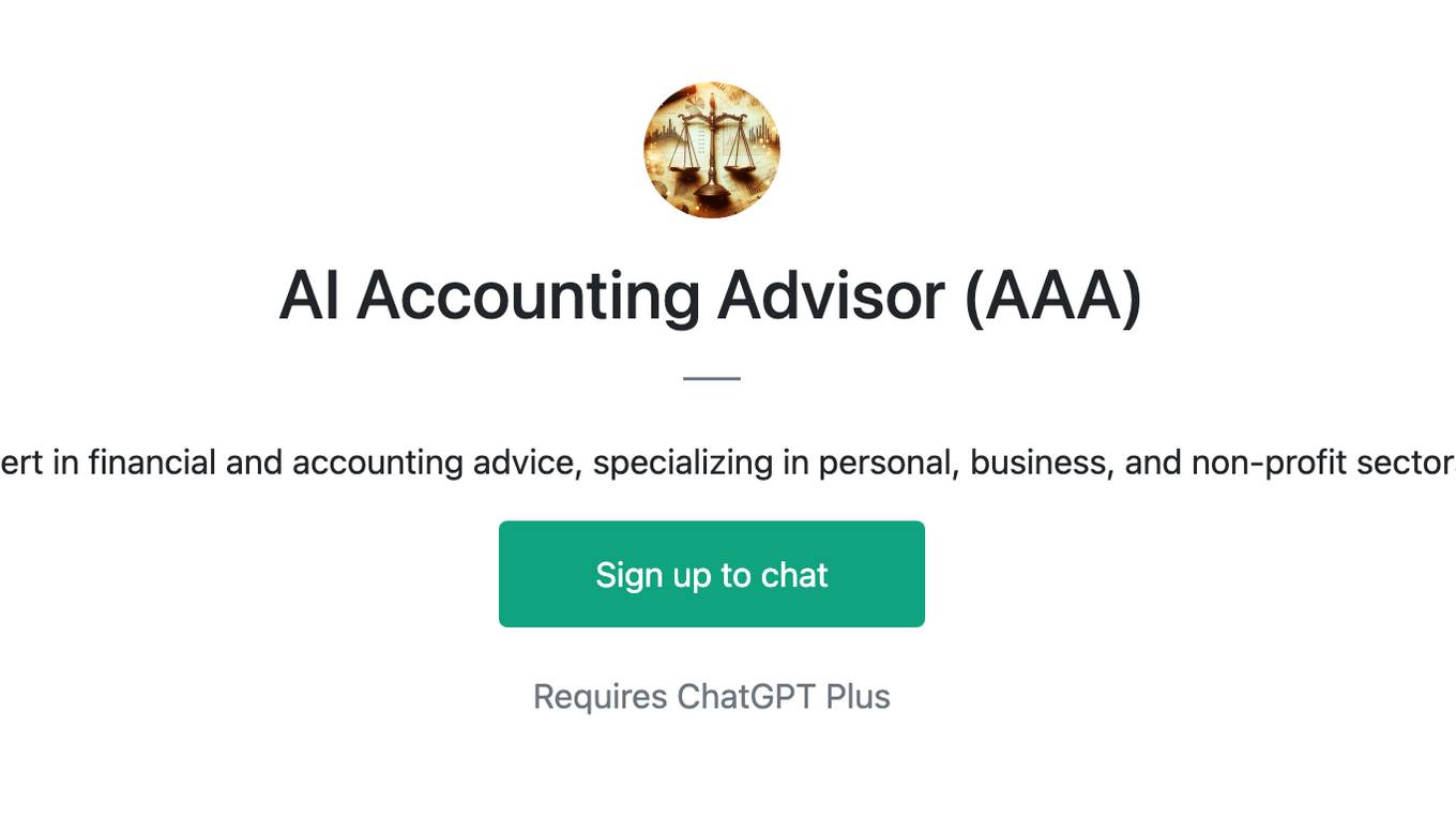 AI Accounting Advisor (AAA) Screenshot