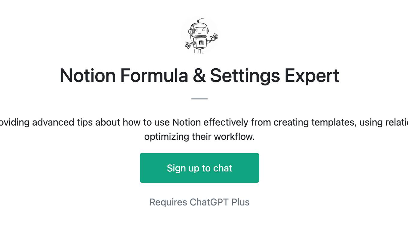 Notion Formula & Settings Expert Screenshot