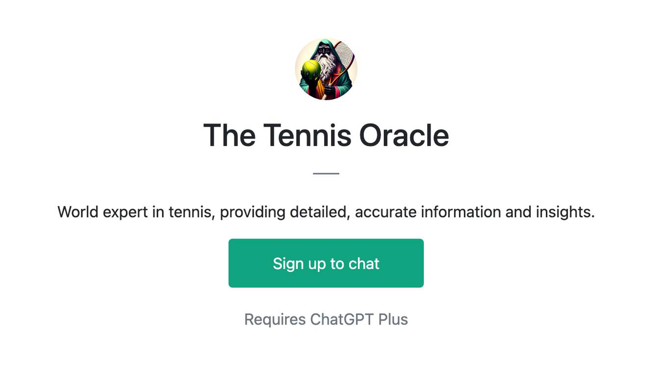 The Tennis Oracle Screenshot