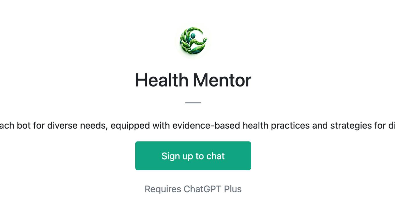 Health Mentor Screenshot