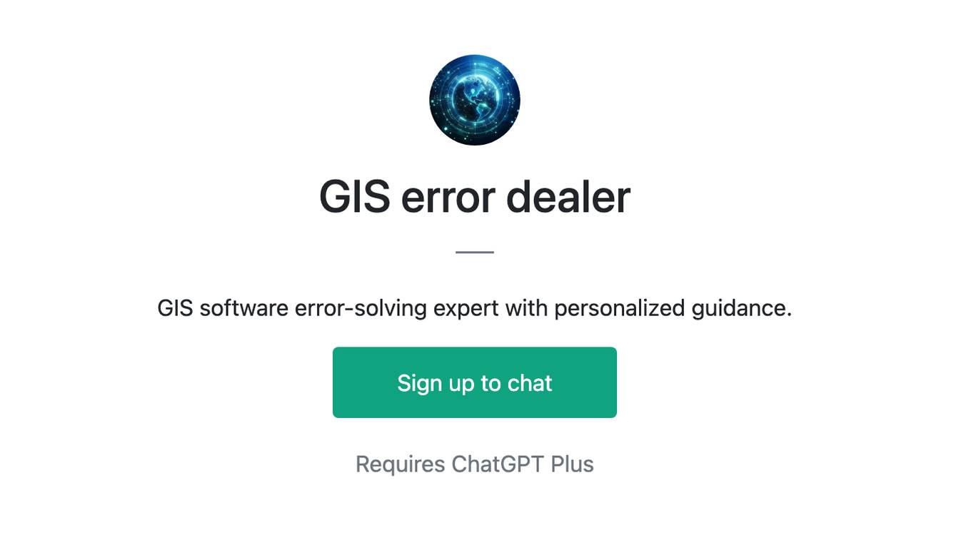 GIS error dealer Screenshot