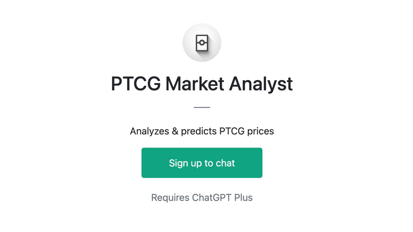 PTCG Market Analyst Screenshot