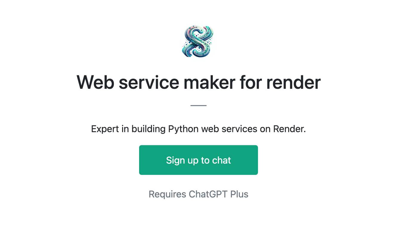 Web service maker for render Screenshot