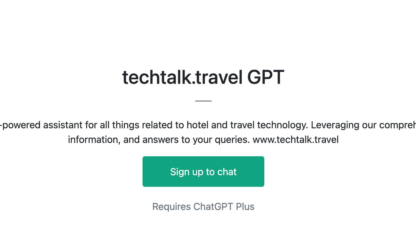 techtalk.travel GPT Screenshot