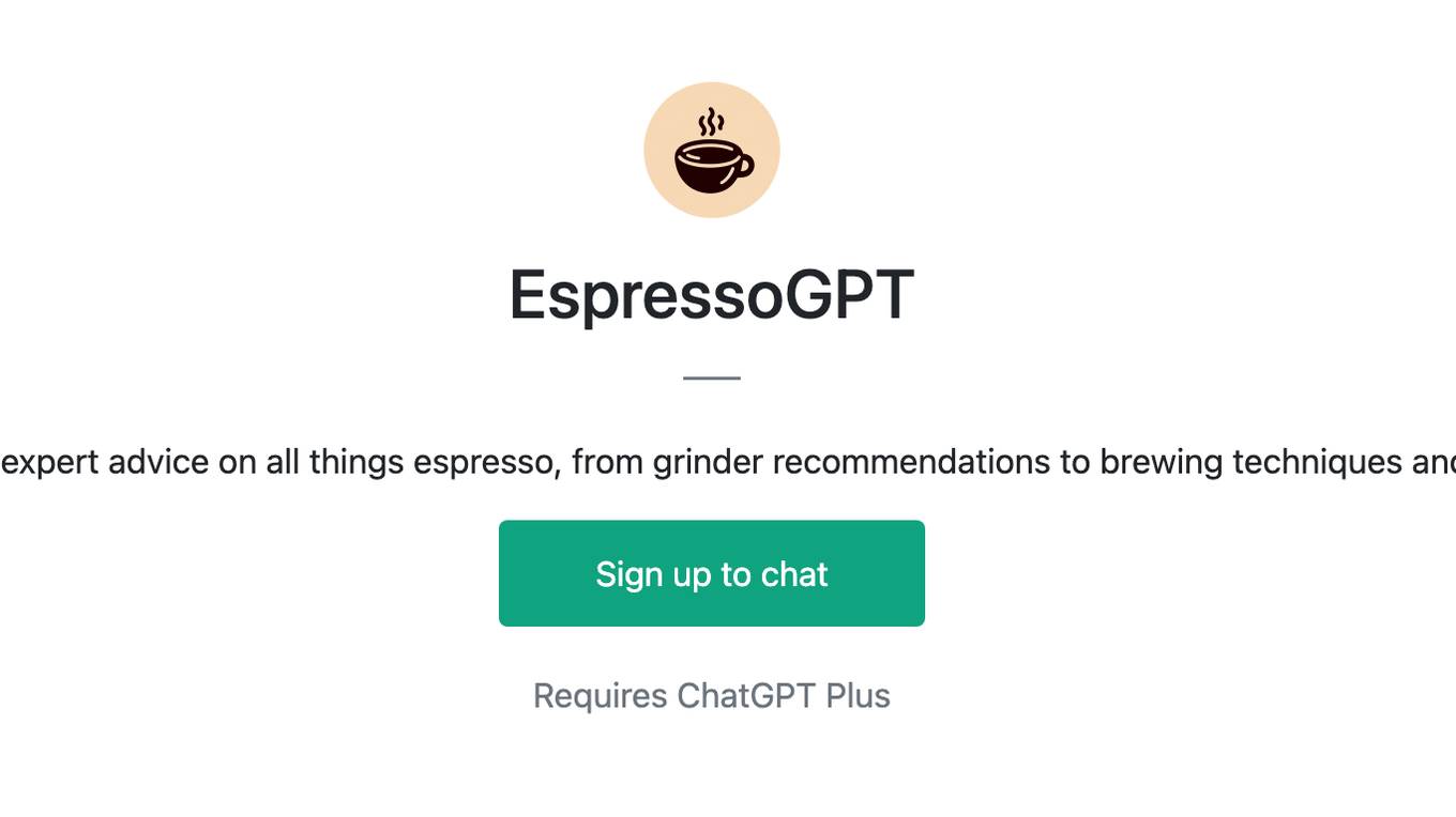 EspressoGPT Screenshot