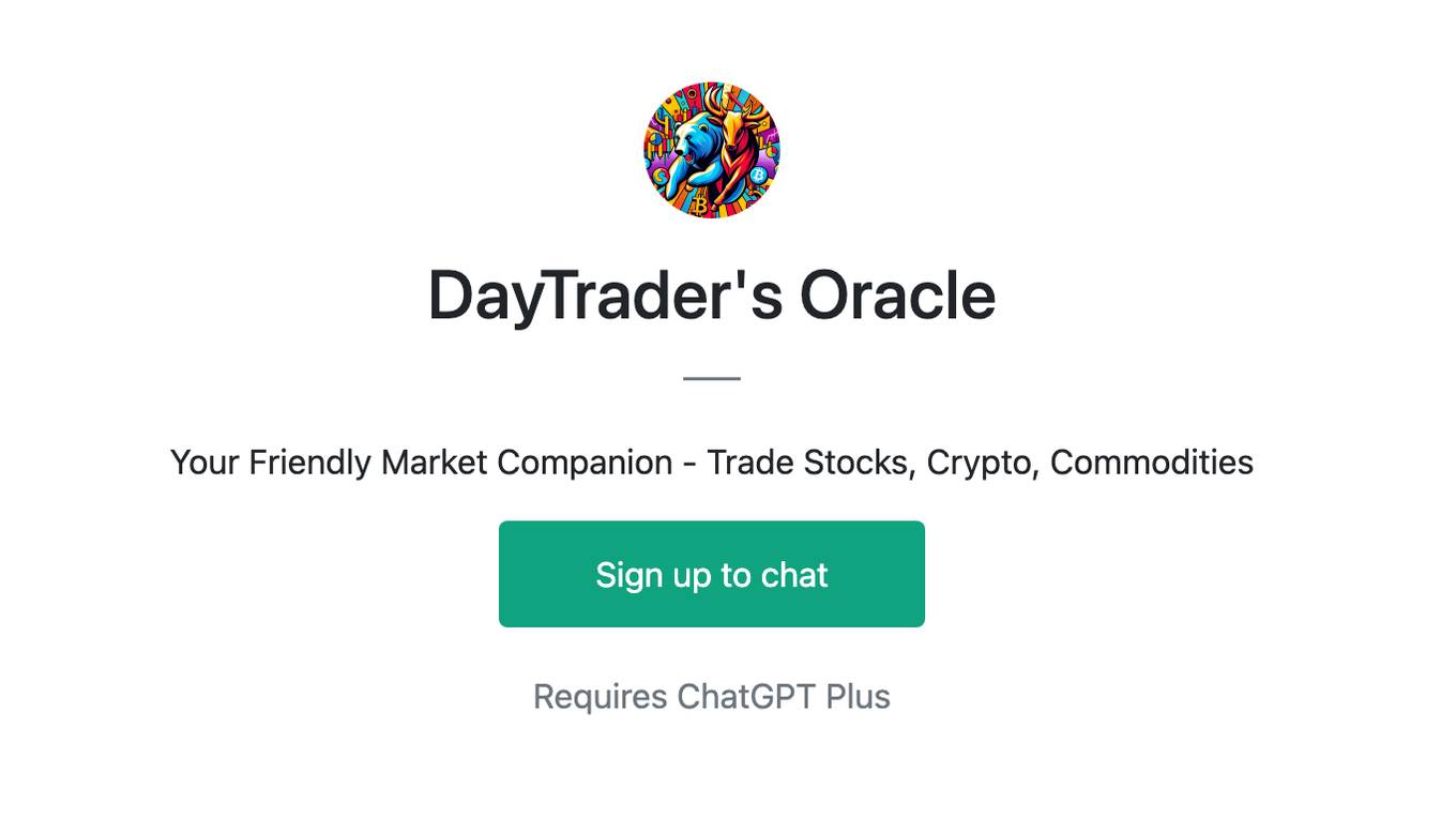 DayTrader's Oracle Screenshot