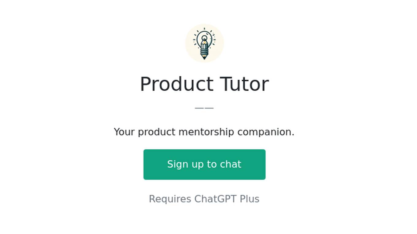 Product Tutor Screenshot