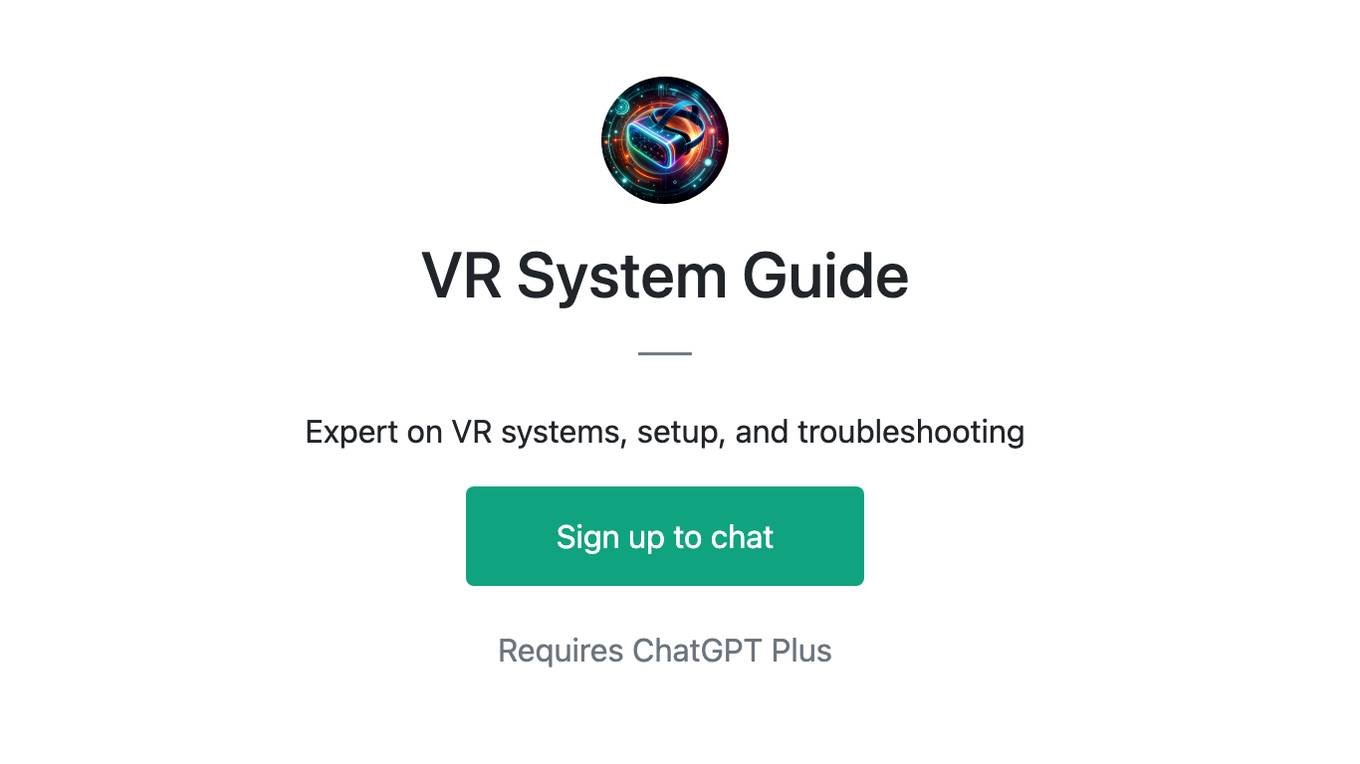 VR System Guide Screenshot