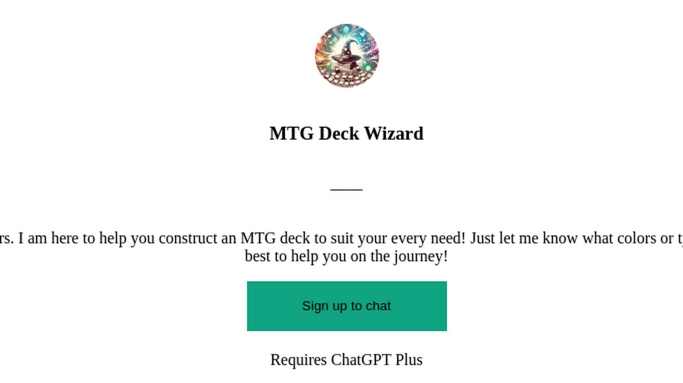 MTG Deck Wizard Screenshot