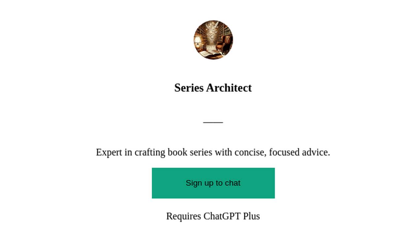 Series Architect Screenshot