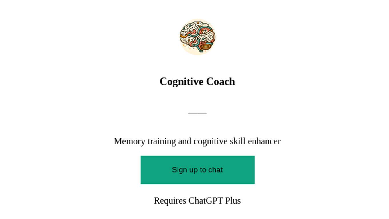 Cognitive Coach Screenshot