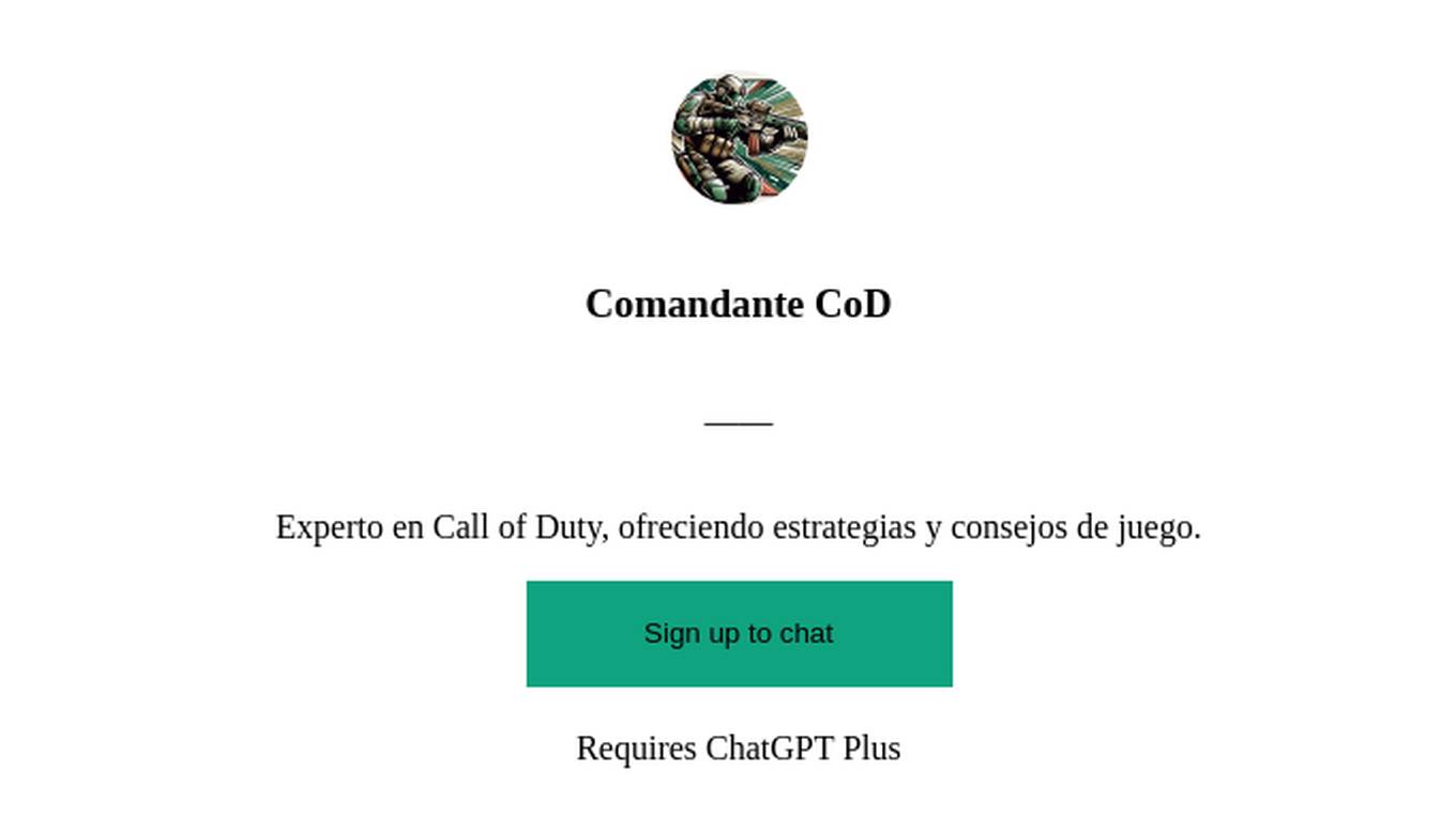 Comandante CoD Screenshot