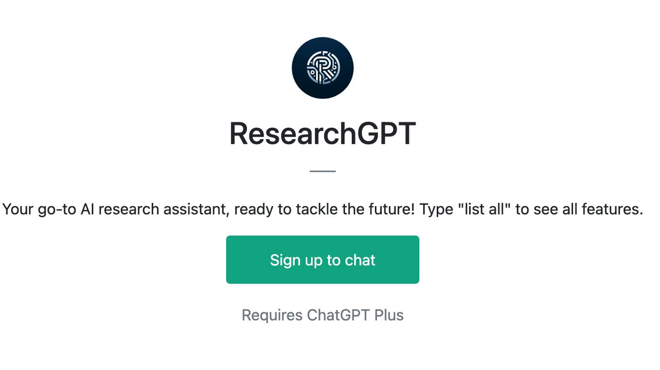 ResearchGPT Screenshot