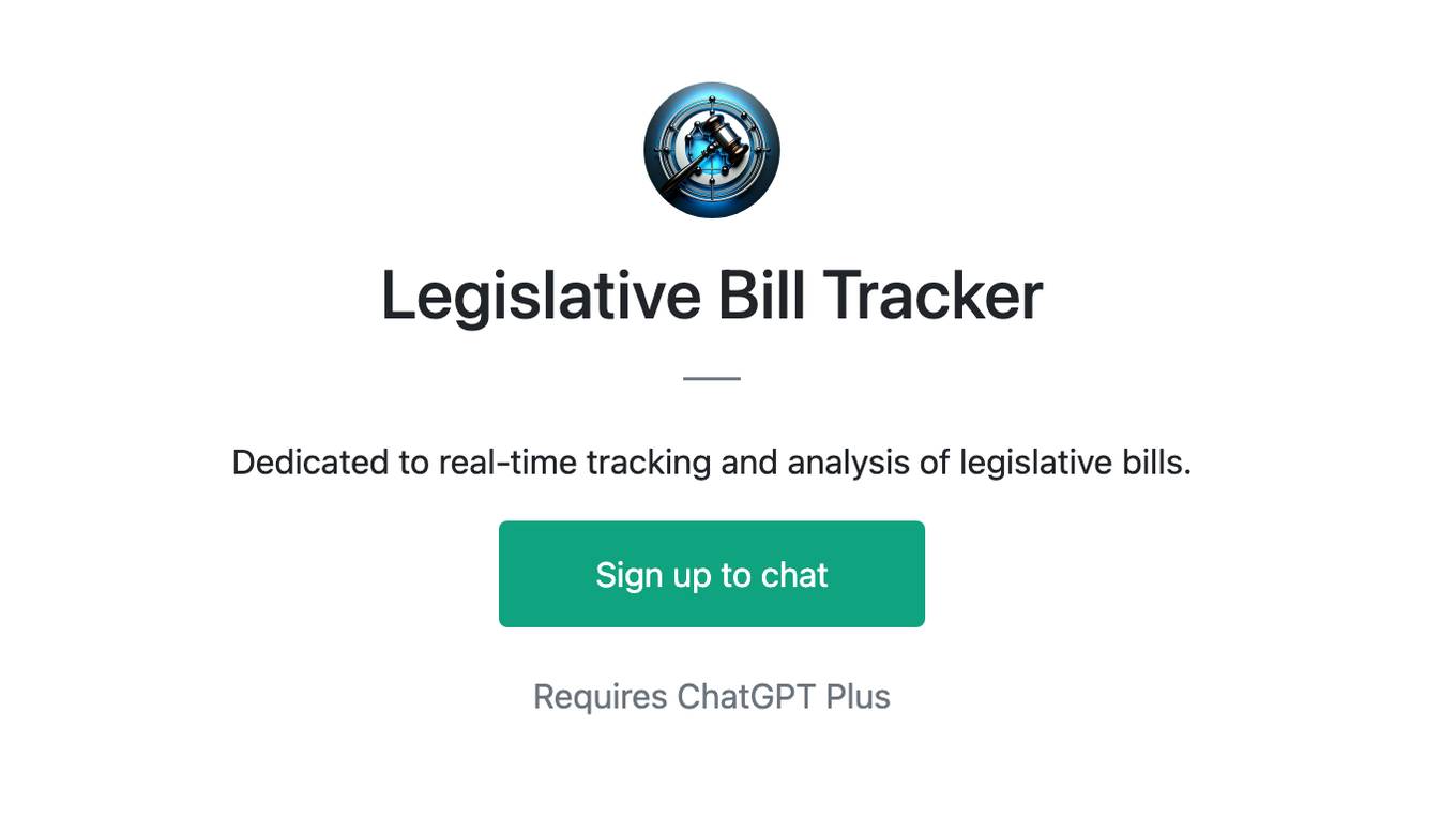 Legislative Bill Tracker Screenshot