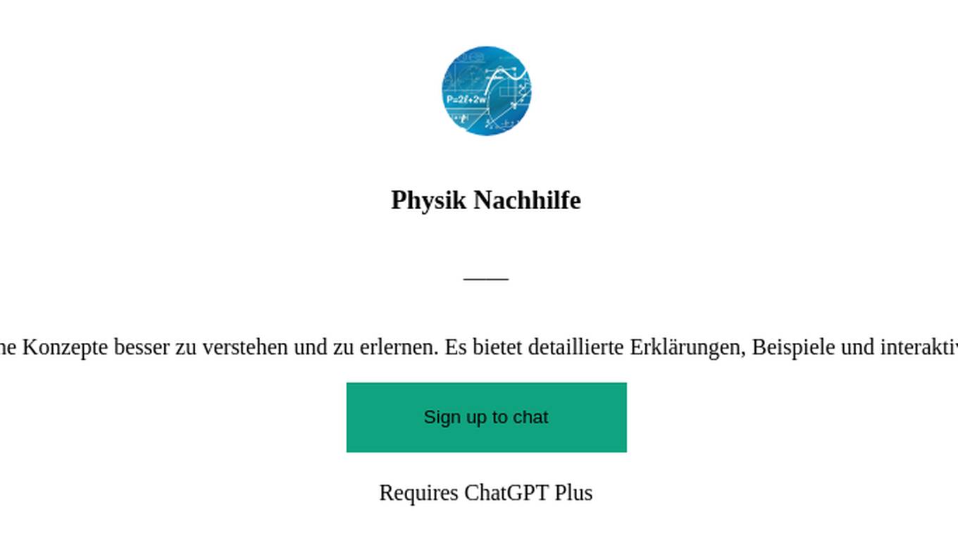 Physik Nachhilfe Screenshot